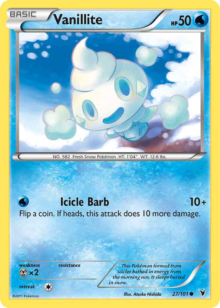 Vanillite - 27/101 - Common [bw3-27] [Non-Holo]