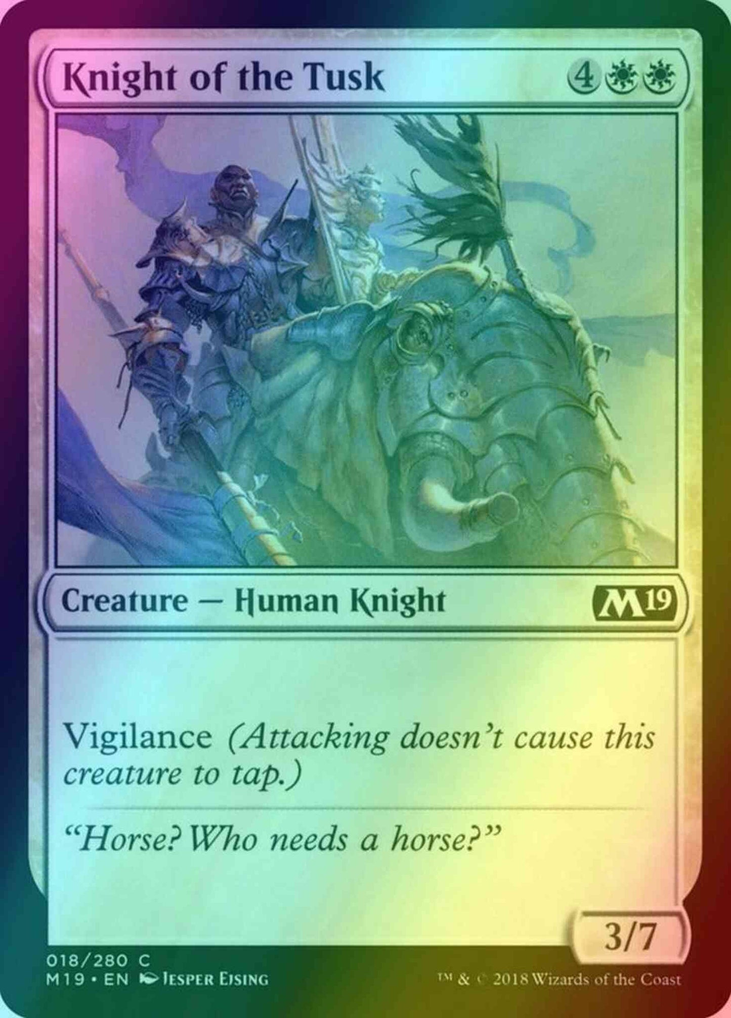 Knight of the Tusk [18] [Core Set 2019] [Foil]