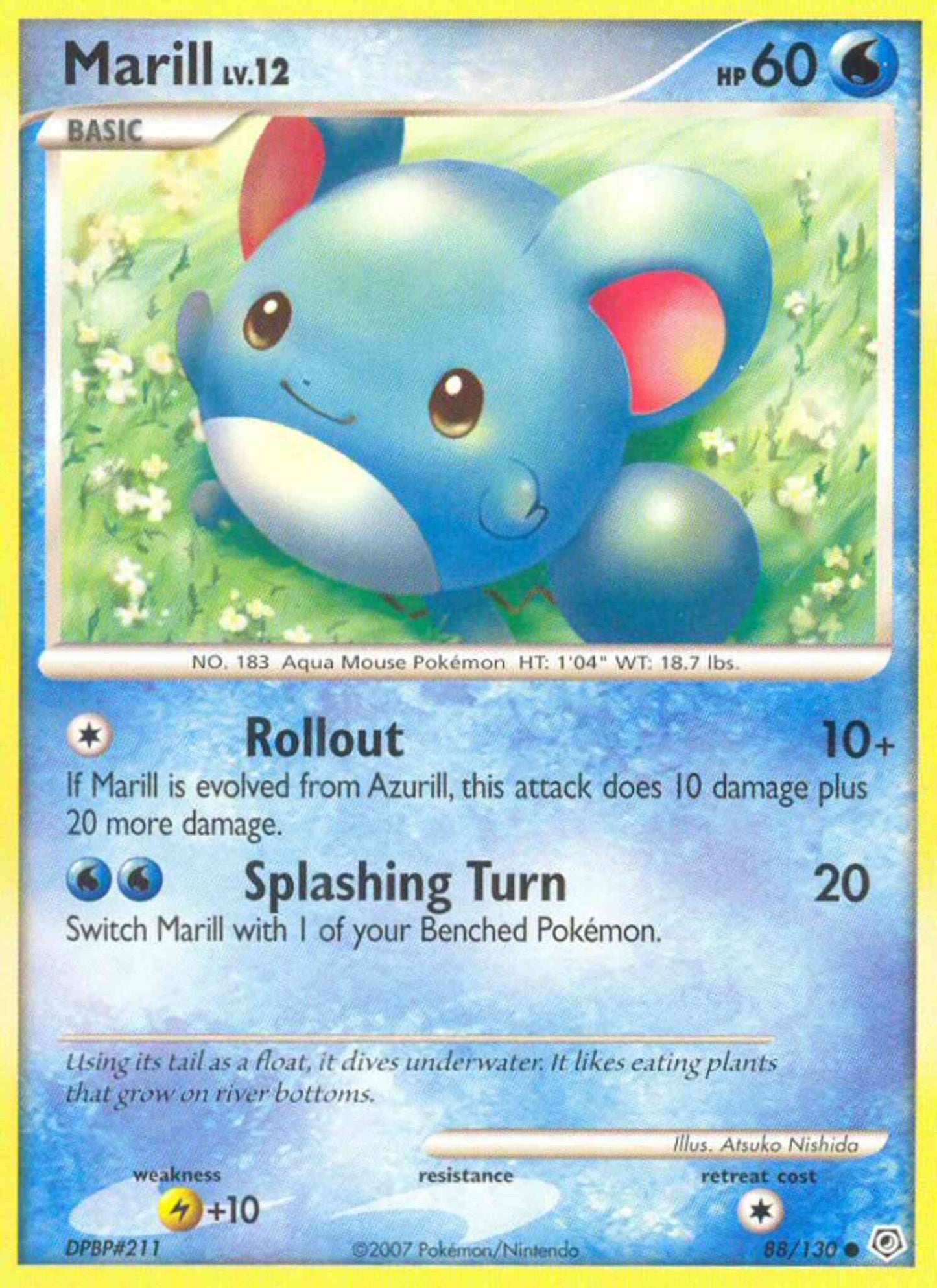 Marill - 88/130 - Common [dp1-88] [Reverse Holo]
