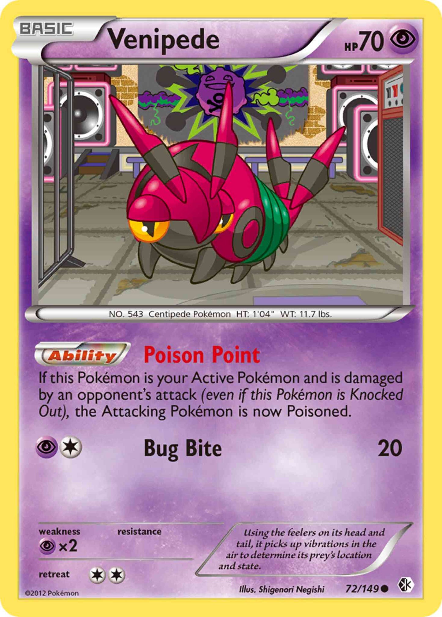 Venipede - 72/149 - Common [bw7-72] [Non-Holo]
