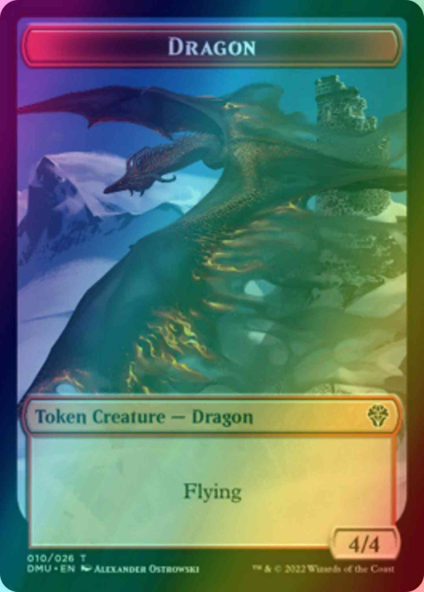 Dragon Token (10) // Phyrexian Token (08) [DMU/DMU Set Symbol] [Dominaria United: Tokens] [Foil]