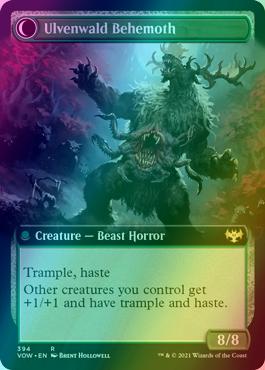 Ulvenwald Oddity // Ulvenwald Behemoth [394] [Extended Art] [Innistrad: Crimson Vow] [Foil]