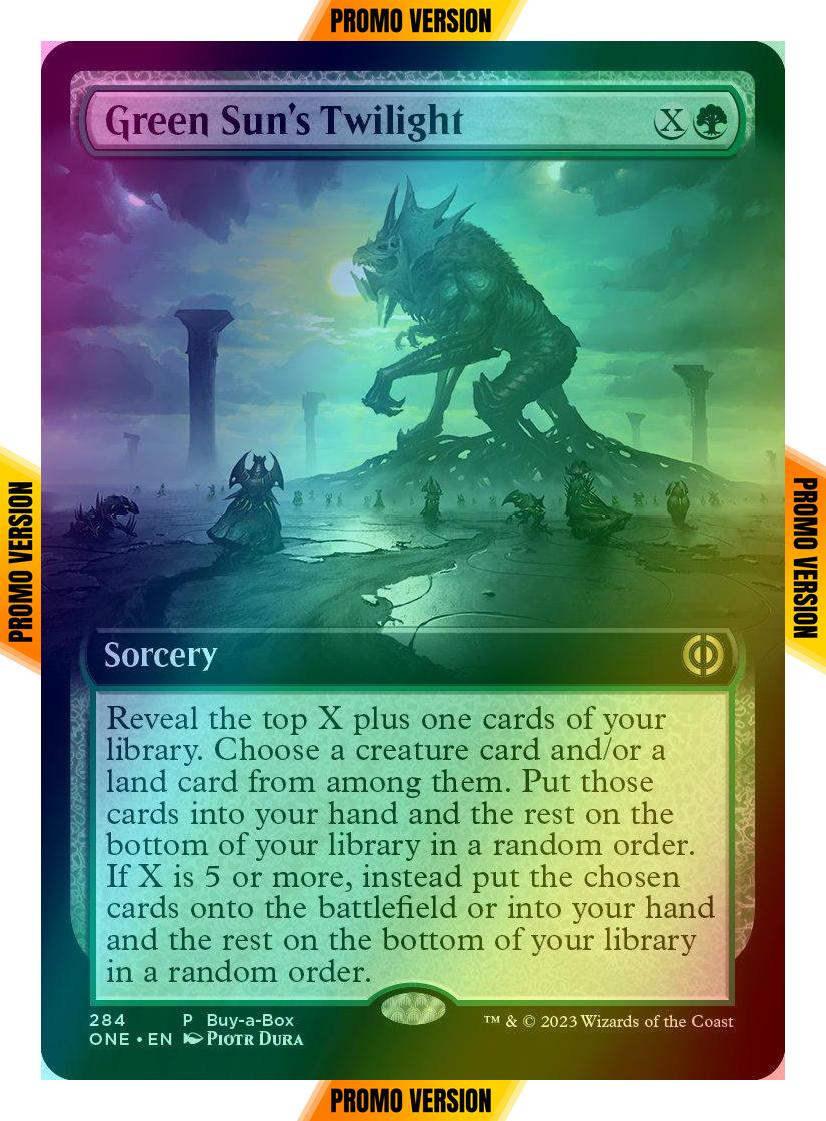 Green Sun's Twilight [284] [Extended Art] [Buy a Box] [Phyrexia: All Will Be One] [Foil]