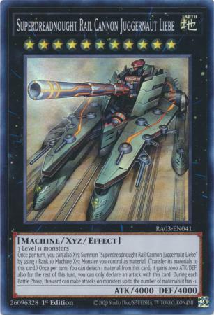 Superdreadnought Rail Cannon Juggernaut Liebe - RA03-EN041 - Super Rare - 1st Edition