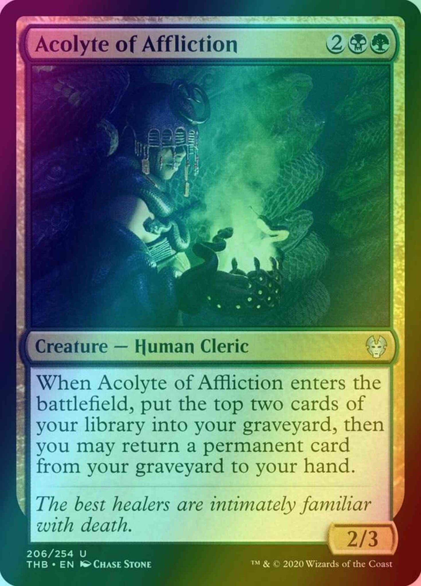 Acolyte of Affliction [206] [Theros Beyond Death] [Foil]