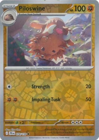 Piloswine - 078/159 - Common [sv09-078] [Reverse Holo]