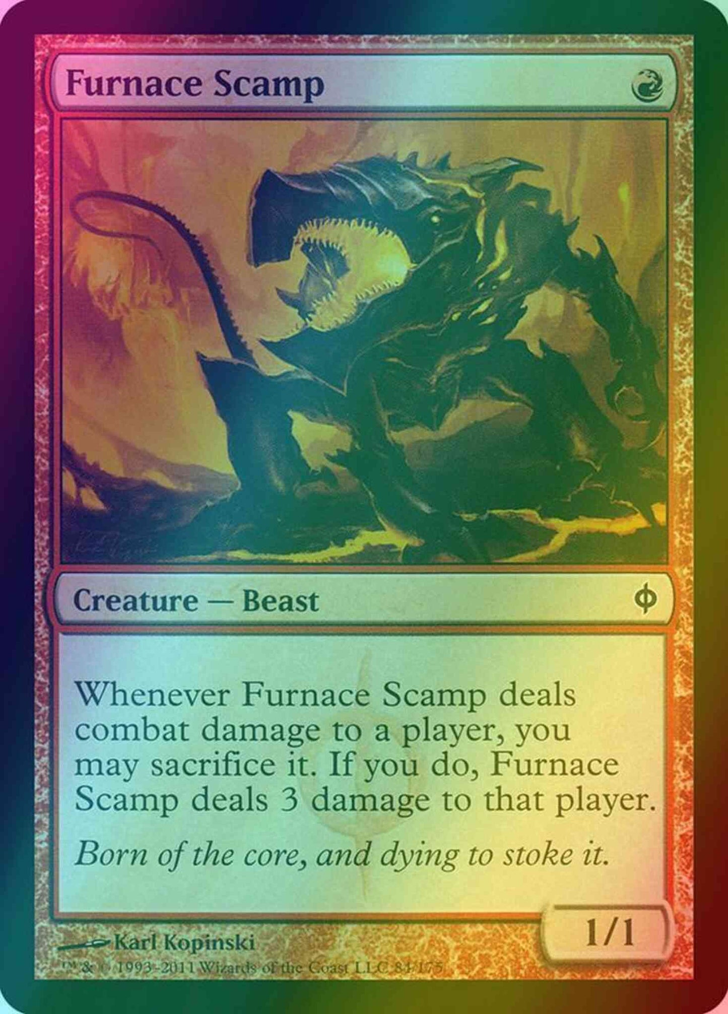 Furnace Scamp [84] [New Phyrexia] [Foil]