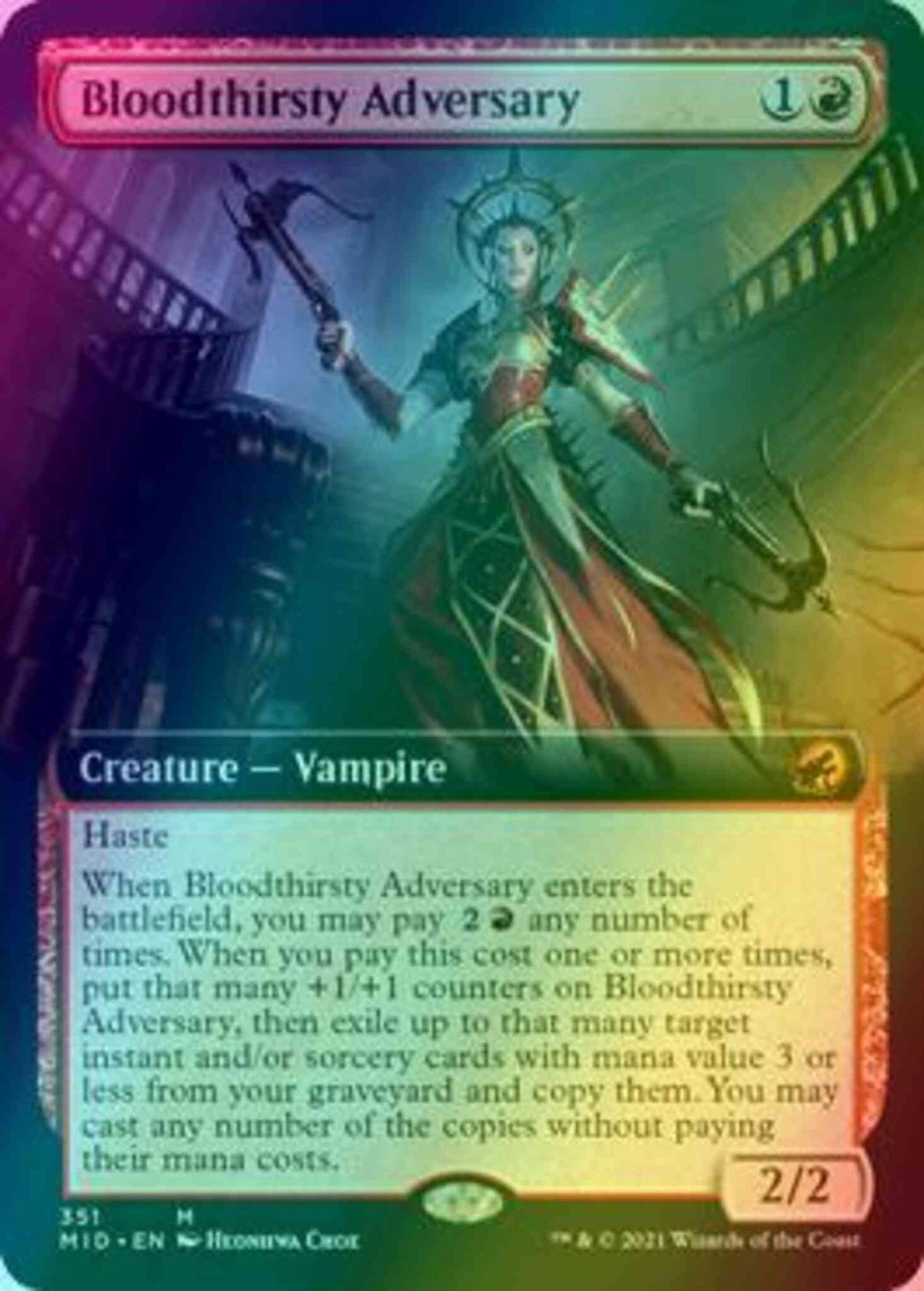 Bloodthirsty Adversary [351] [Extended Art] [Innistrad: Midnight Hunt] [Foil]