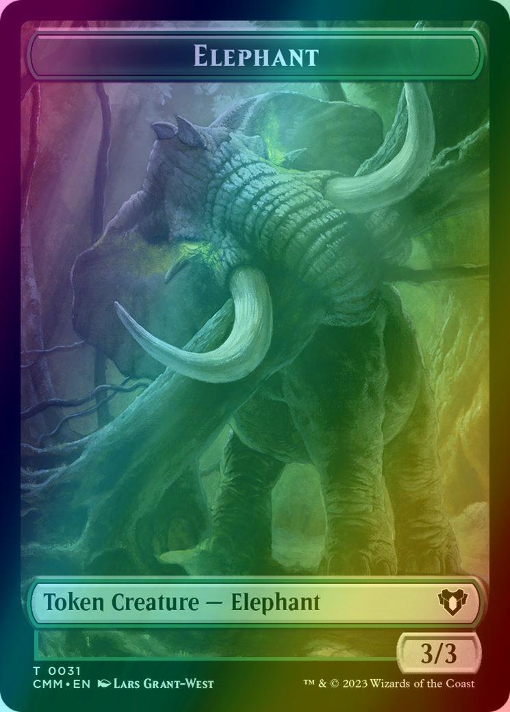 Eldrazi Scion Token (02) // Elephant Token (31) [Commander Masters: Tokens] [Foil]