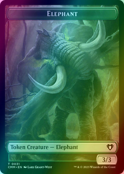 Eldrazi Scion Token (02) // Elephant Token (31) [Commander Masters: Tokens] [Foil]