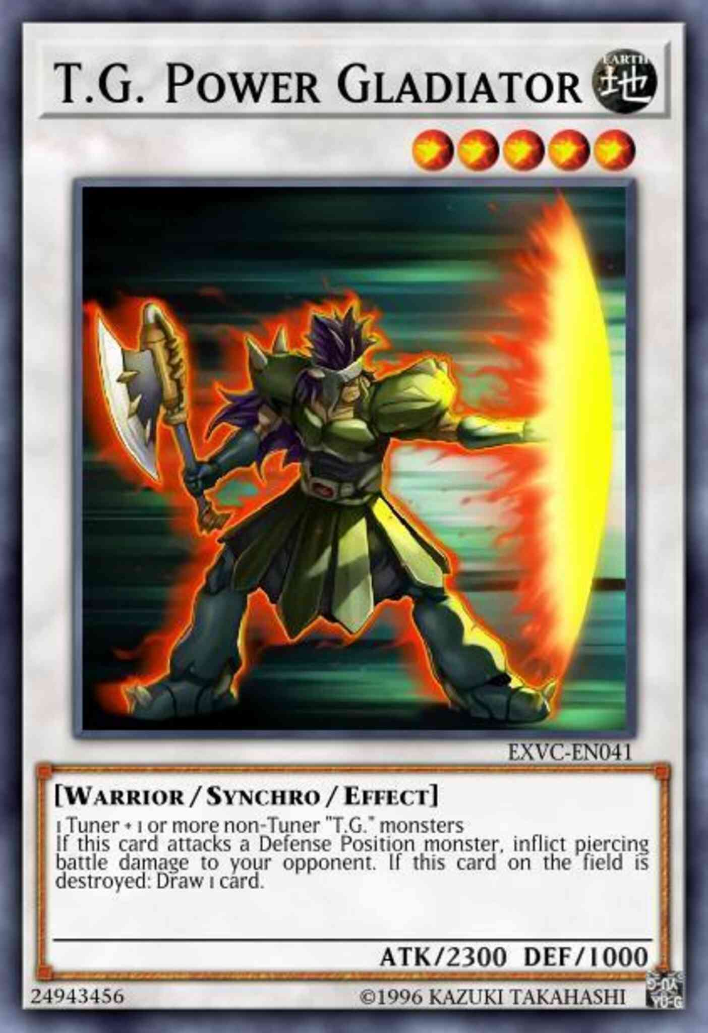 T.G. Power Gladiator - EXVC-EN041 - Super Rare - 1st Edition