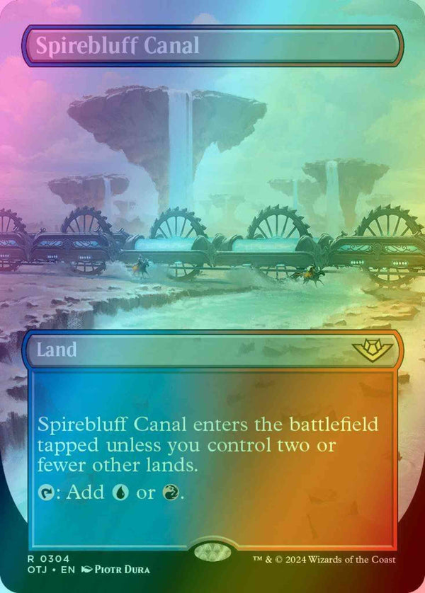 Spirebluff Canal [304] [Borderless] [Outlaws of Thunder Junction] [Foil]