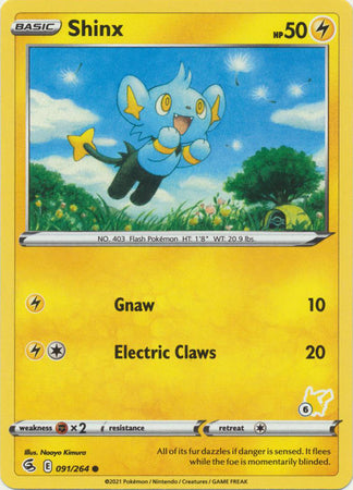 Shinx - 91/264 - Common - Pikachu Stamp [ba02-PIK6] [Non-Holo]