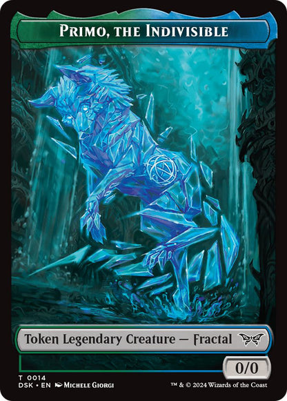 Manifest Token (18) // Primo, the Indivisible Token (14) [Duskmourn: House of Horror: Tokens] [Non-Foil]