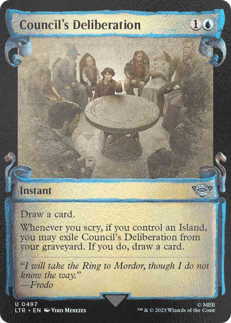 Council's Deliberation [497] [Scrolls Showcase] [The Lord of the Rings: Tales of Middle-earth] [Silver Foil]