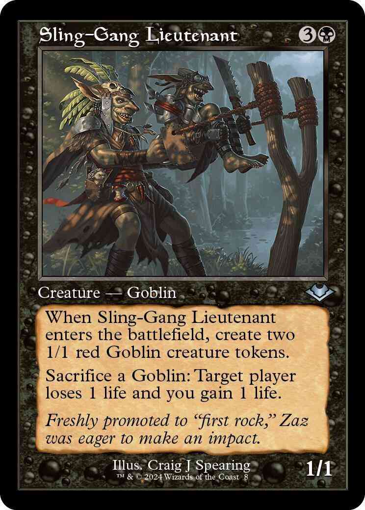 Sling-Gang Lieutenant [8] [Retro Frame] [Modern Horizons Retro Reprints] [Foil]