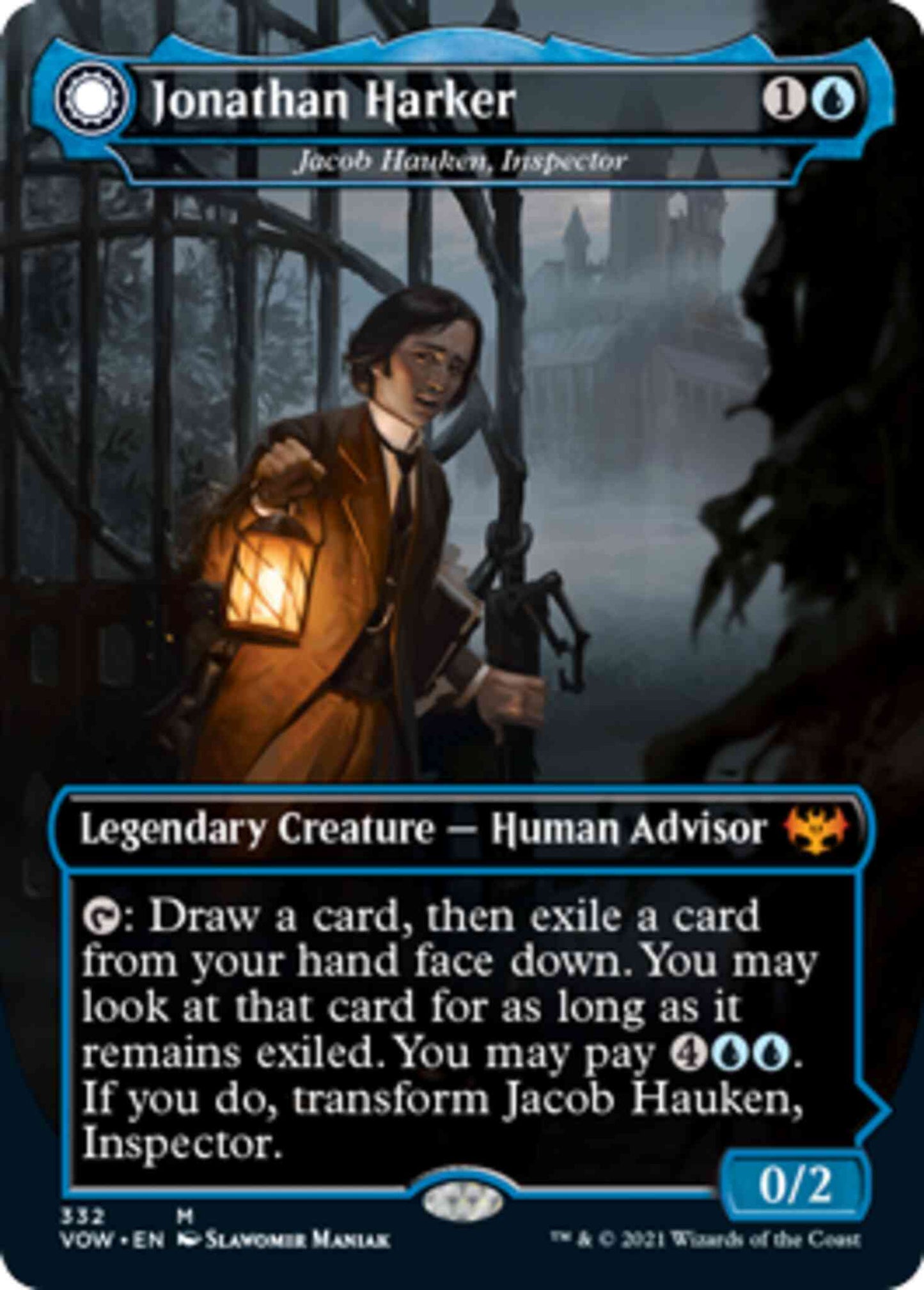 Jonathan Harker // Harker's Obsessive Inquiry - Jacob Hauken, Inspector // Hauken's Insight [332] [Dracula Series] [Innistrad: Crimson Vow] [Non-Foil]