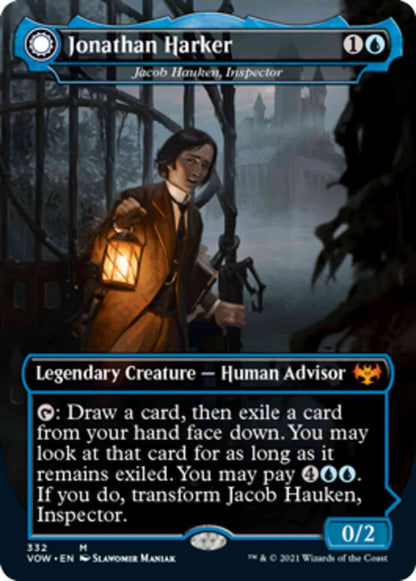 Jonathan Harker // Harker's Obsessive Inquiry - Jacob Hauken, Inspector // Hauken's Insight [332] [Dracula Series] [Innistrad: Crimson Vow] [Non-Foil]
