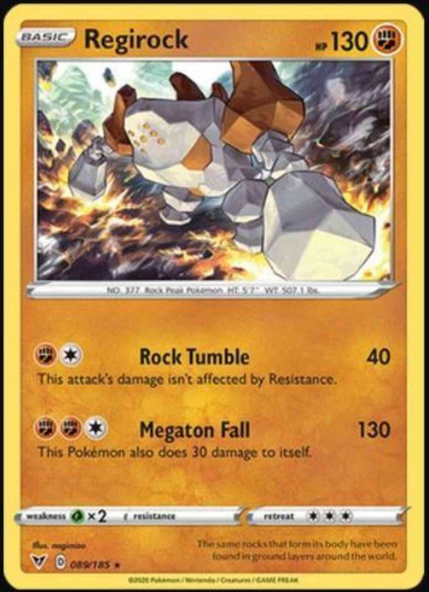 Regirock - 089/185 - Rare Holo [swsh4-089] [Holo]