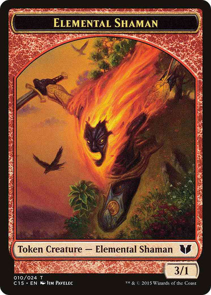 Elemental Shaman Token (10) // Shapeshifter Token (01) [Commander 2015 Tokens] [Non-Foil]