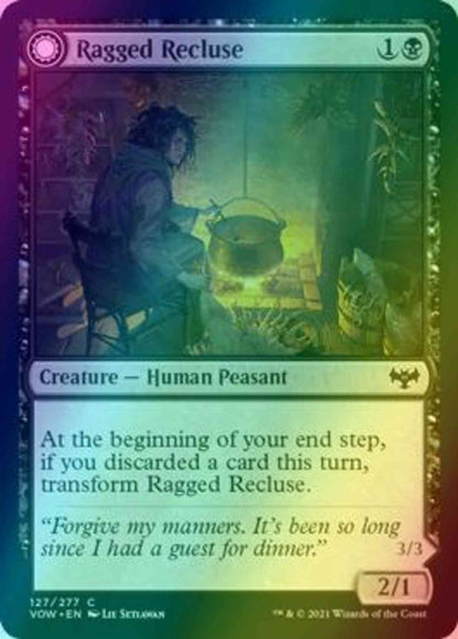 Ragged Recluse // Odious Witch [127] [Innistrad: Crimson Vow] [Foil]