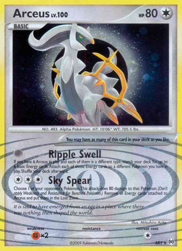 Arceus - AR5 - Rare [pl4-AR5] [Holo]