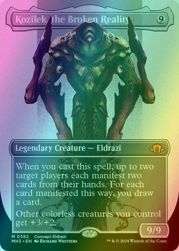 Kozilek, the Broken Reality [382] [Borderless] [Concept Eldrazi] [Modern Horizons 3] [Foil]