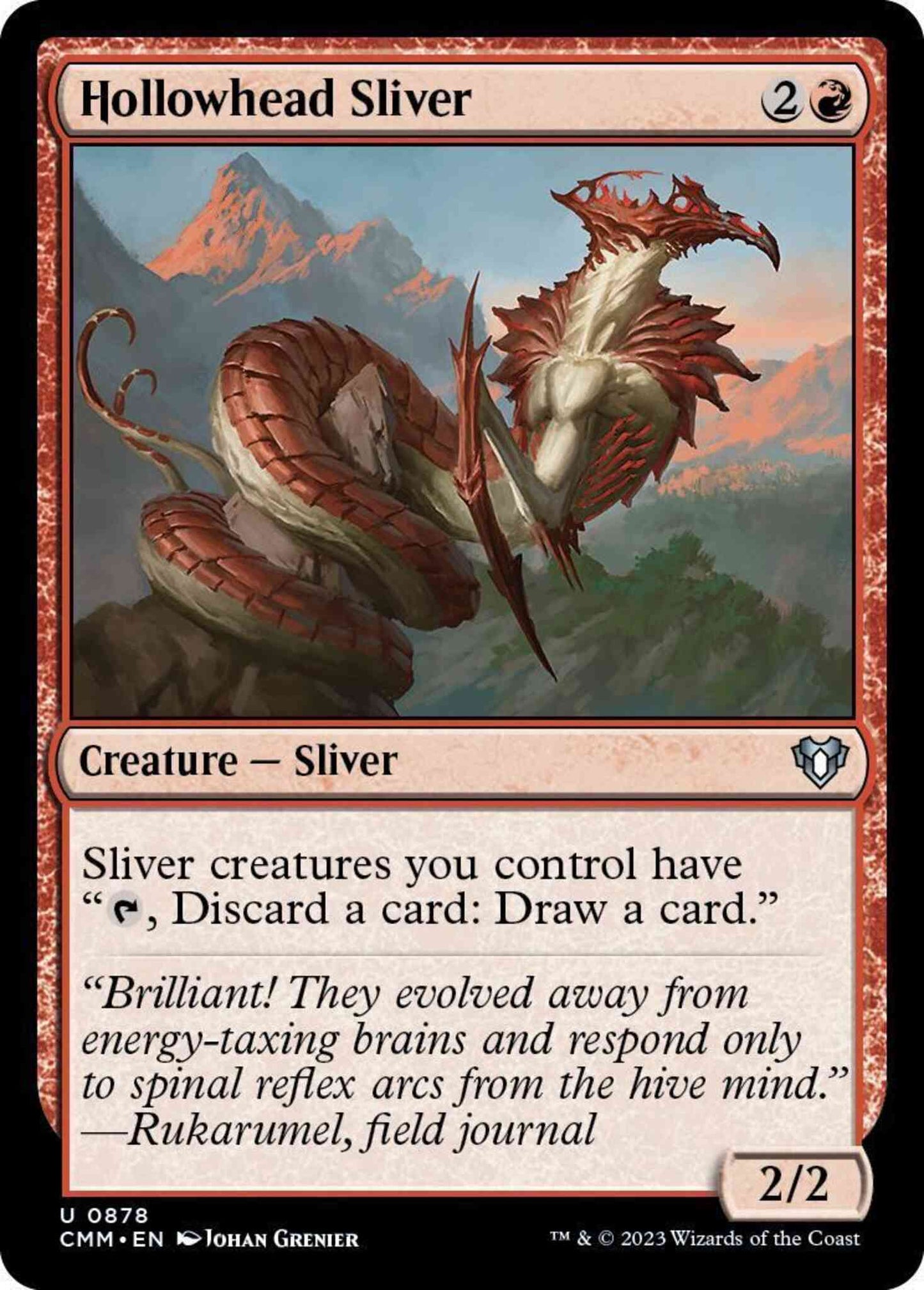 Hollowhead Sliver [878] [Commander Masters] [Non-Foil]