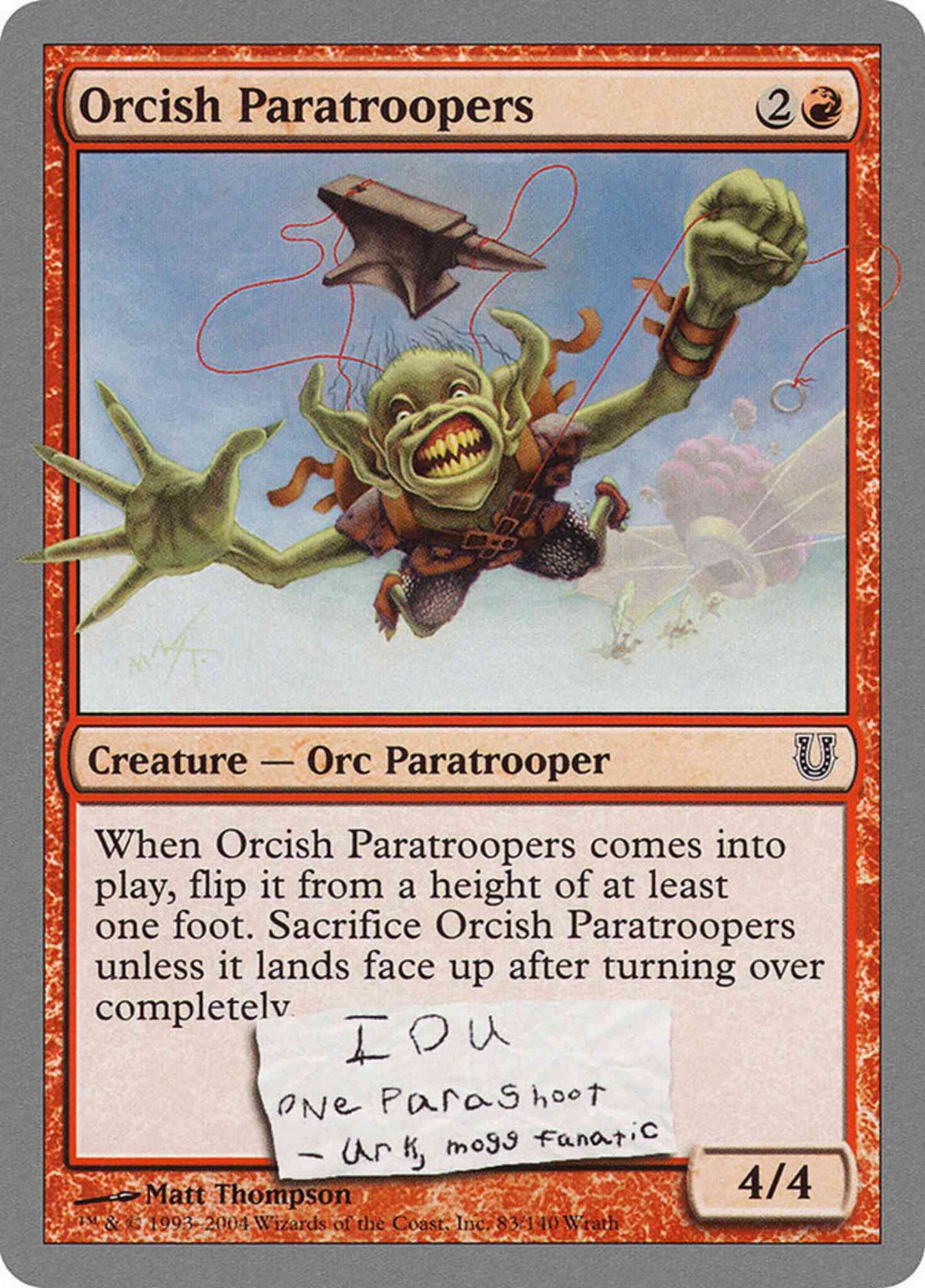 Orcish Paratroopers [83] [Unhinged] [Non-Foil]
