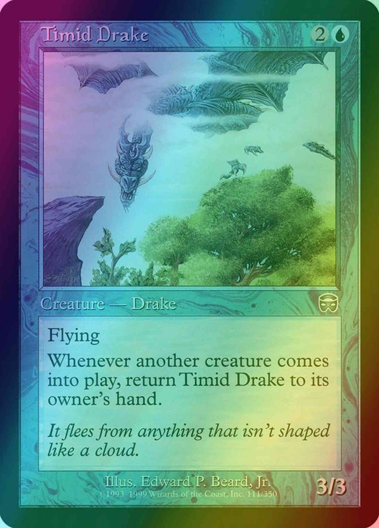 Timid Drake [111] [Mercadian Masques] [Foil]