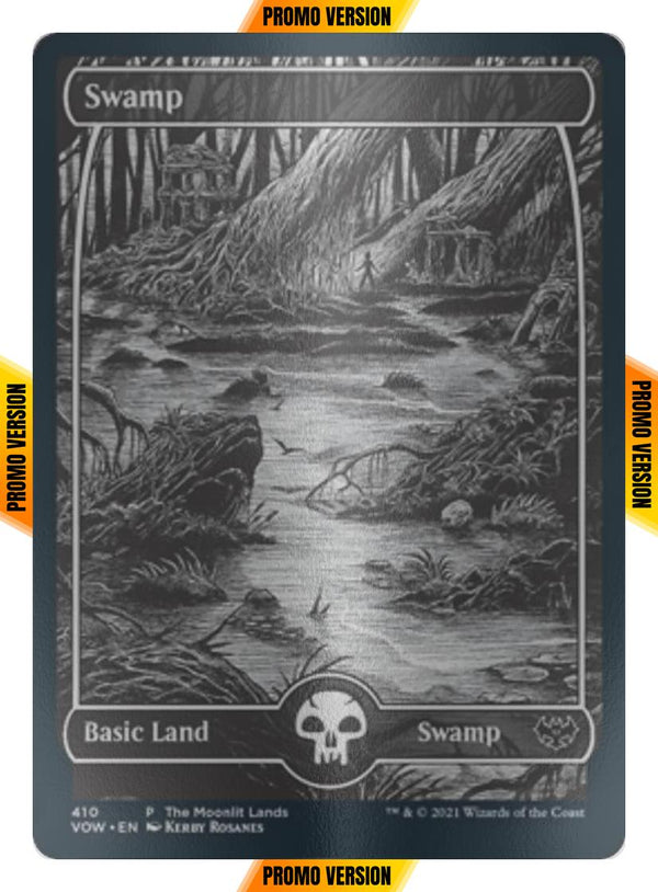 Swamp [2021] [410] [Moonlit Lands] [Innistrad: Crimson Vow] [Etched Foil]