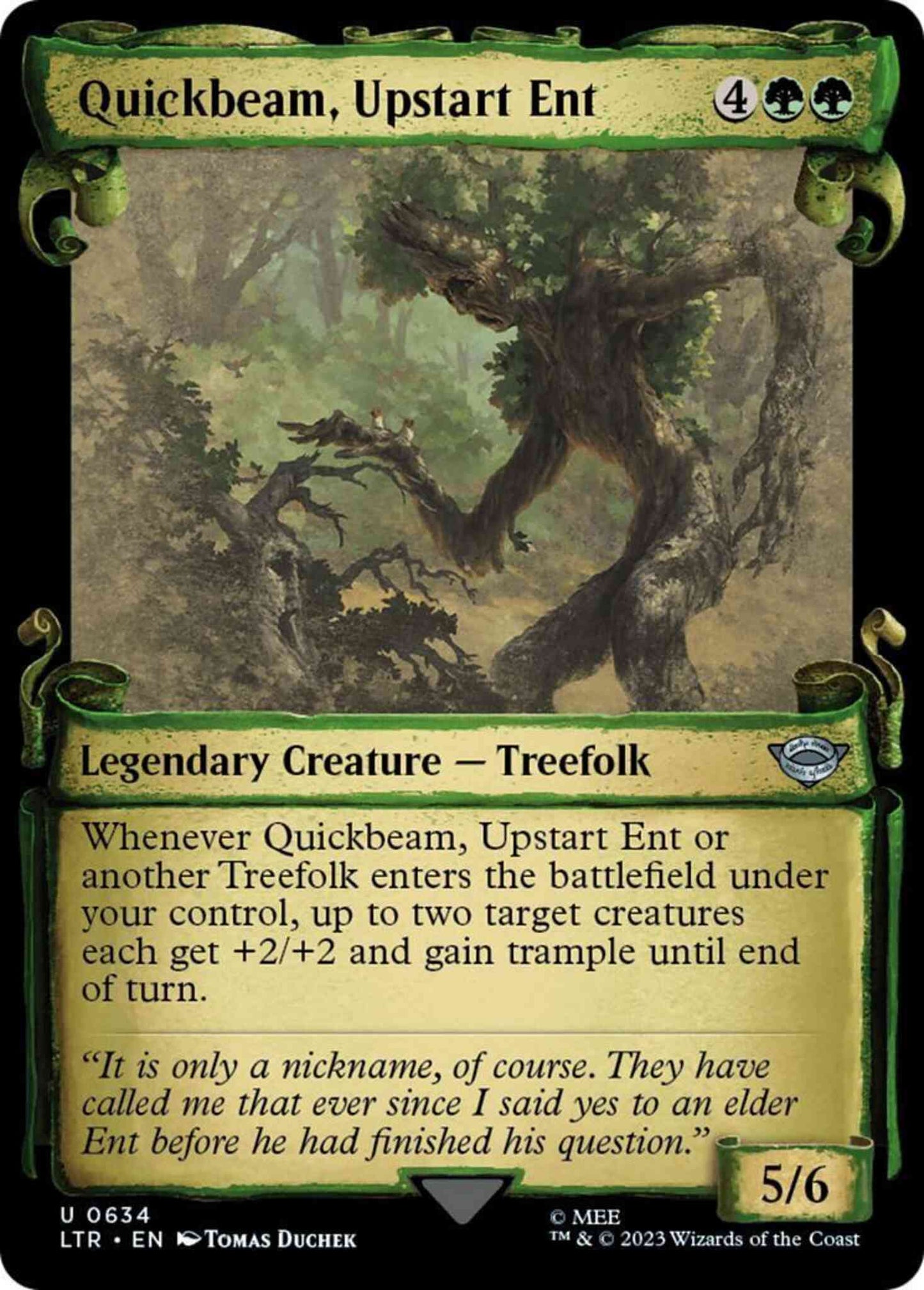 Quickbeam, Upstart Ent [634] [Scrolls Showcase] [The Lord of the Rings: Tales of Middle-earth] [Non-Foil]