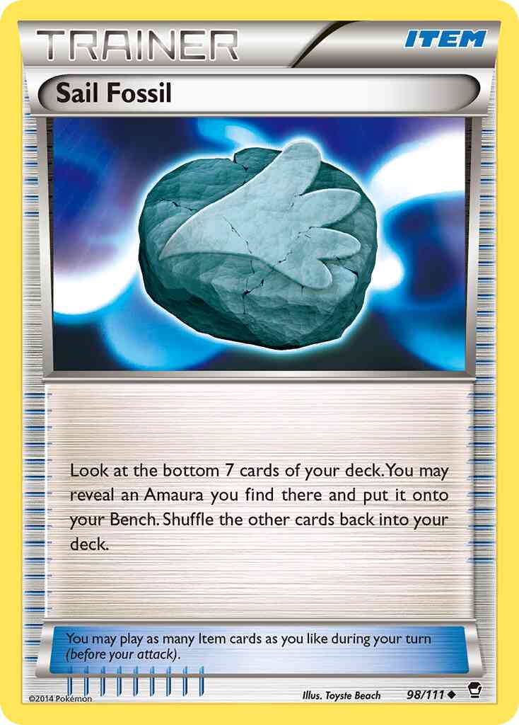 Sail Fossil - 98/111 - Uncommon [xy3-98] [Non-Holo]