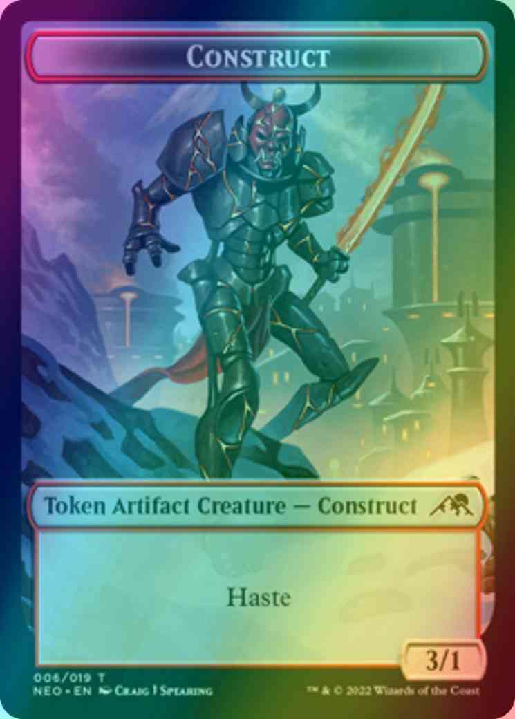 Construct Token (06) // Spirit Token (02) [Kamigawa: Neon Dynasty: Tokens] [Foil]