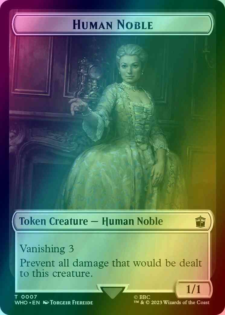 Human Noble Token (07) // Mark of the Rani Token (15) [Universes Beyond: Doctor Who: Tokens] [Foil]