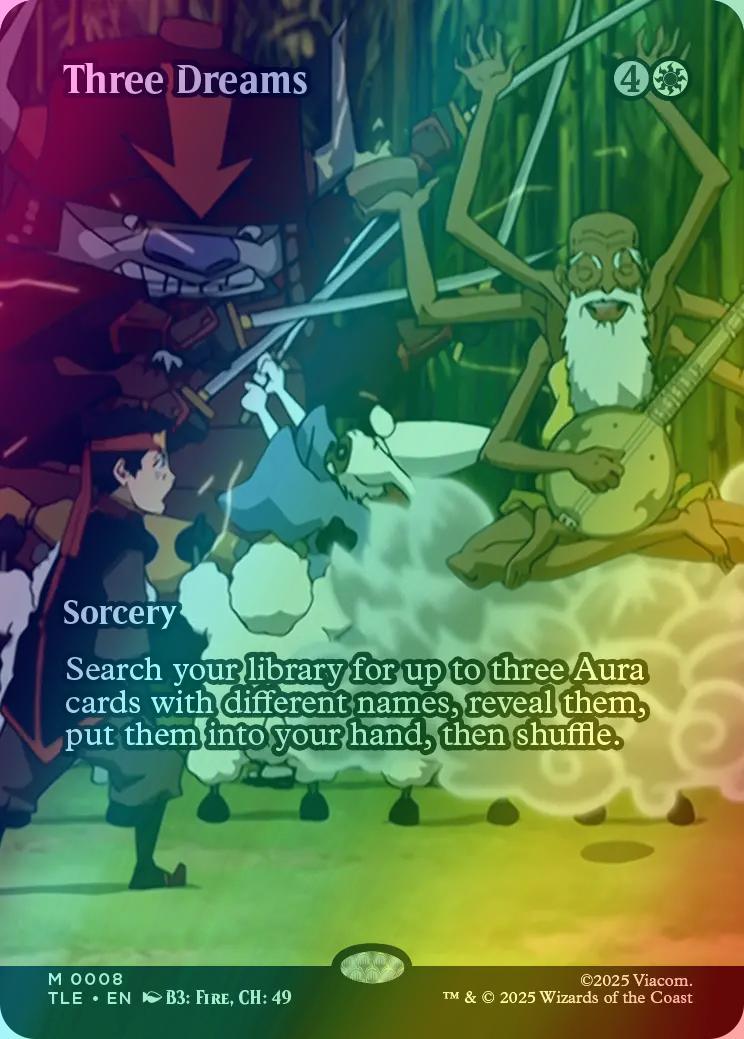 Three Dreams [8] [Borderless] [Source Material] [Avatar: The Last Airbender Eternal] [Foil]