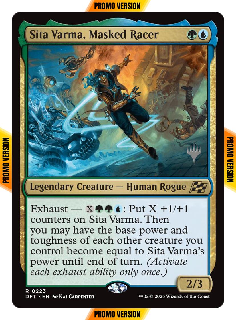 Sita Varma, Masked Racer [223p] [Promo Pack] [Aetherdrift: Promos] [Non-Foil]