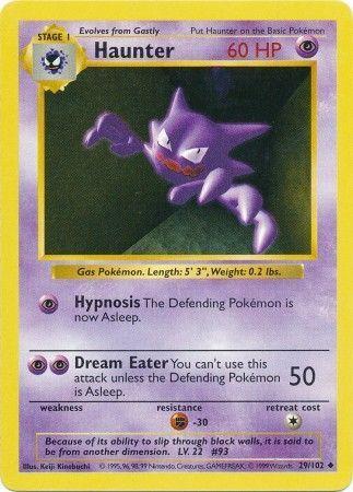 Haunter - 29/102 - Uncommon - Shadowless [base1S-29] [Non-Holo]
