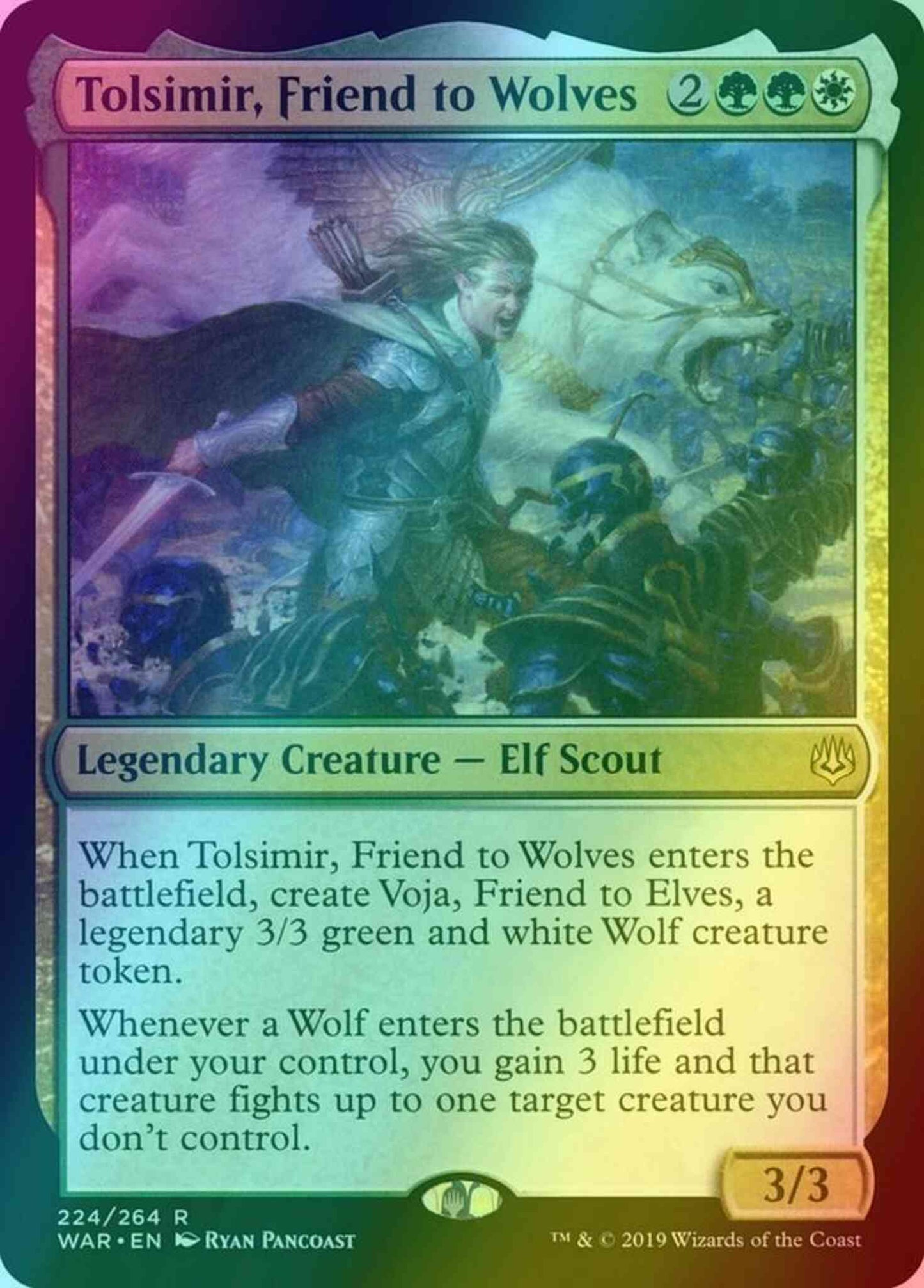 Tolsimir, Friend to Wolves [224] [War of the Spark] [Foil]