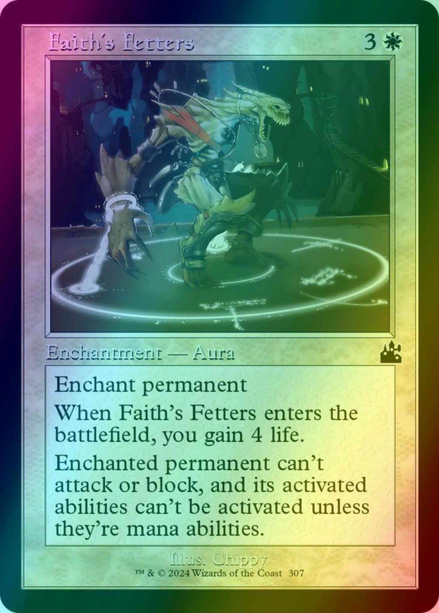 Faith's Fetters [307] [Retro Frame] [Ravnica Remastered] [Foil]