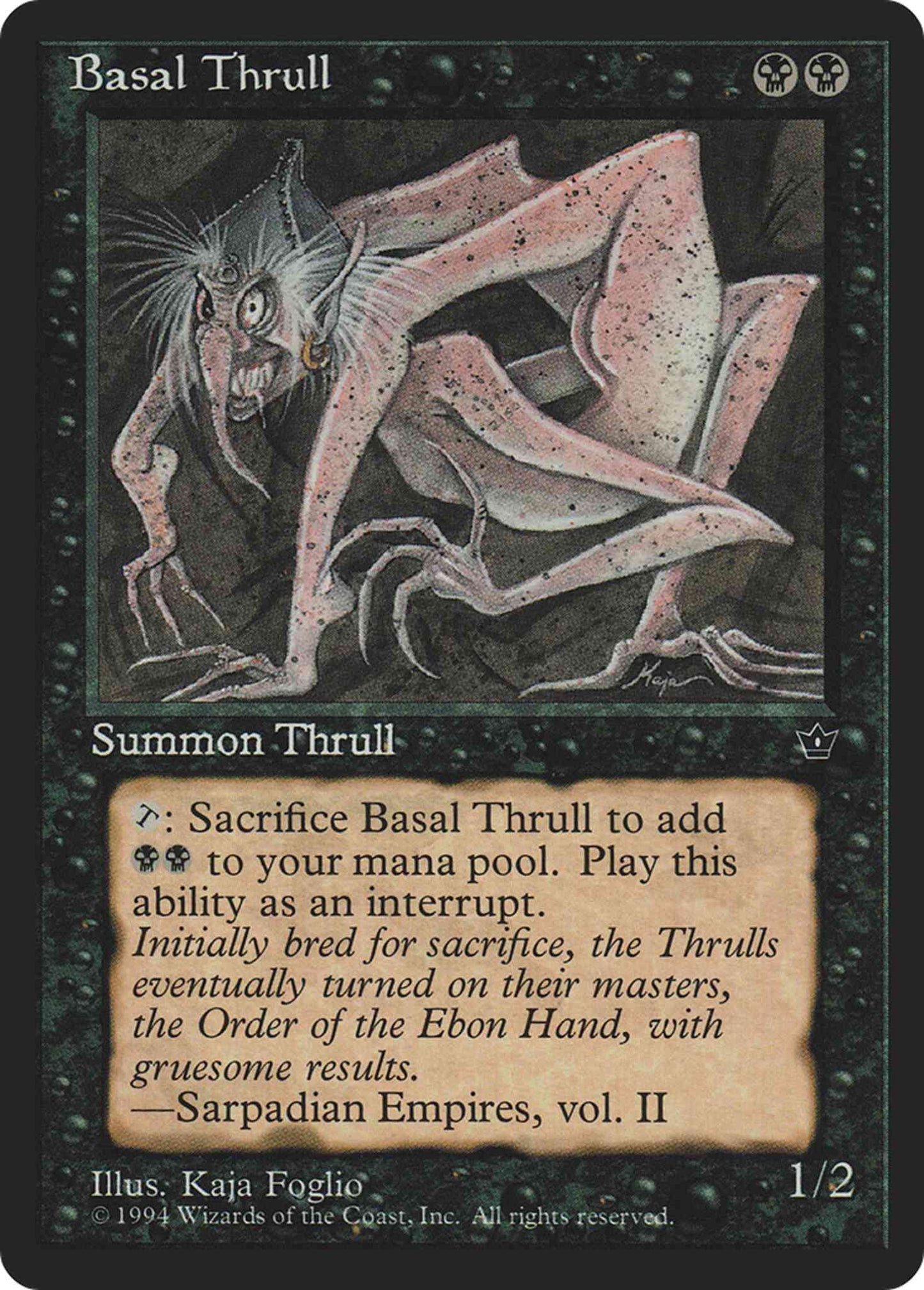 Basal Thrull [Kaja Foglio] [34a] [Fallen Empires] [Non-Foil]