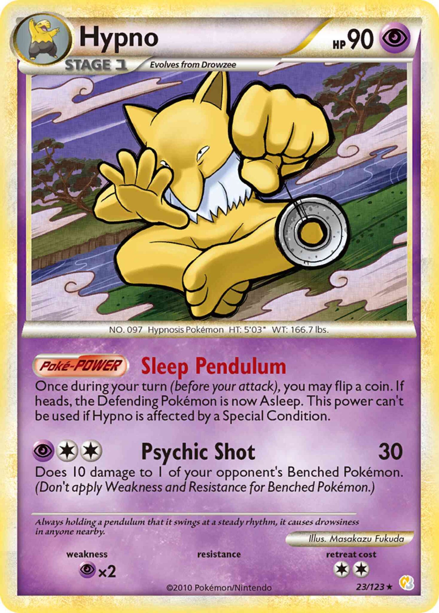 Hypno - 23/123 - Rare [hgss1-23] [Reverse Holo]