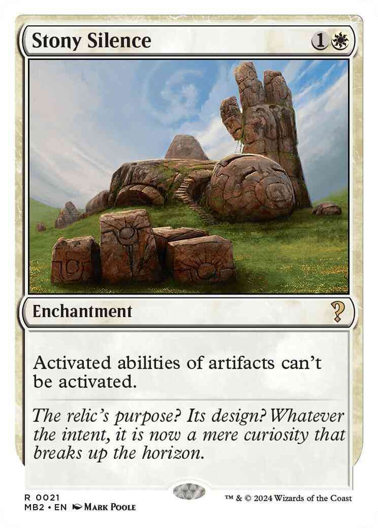 Stony Silence [21] [White Border] [Mystery Booster 2] [Non-Foil]