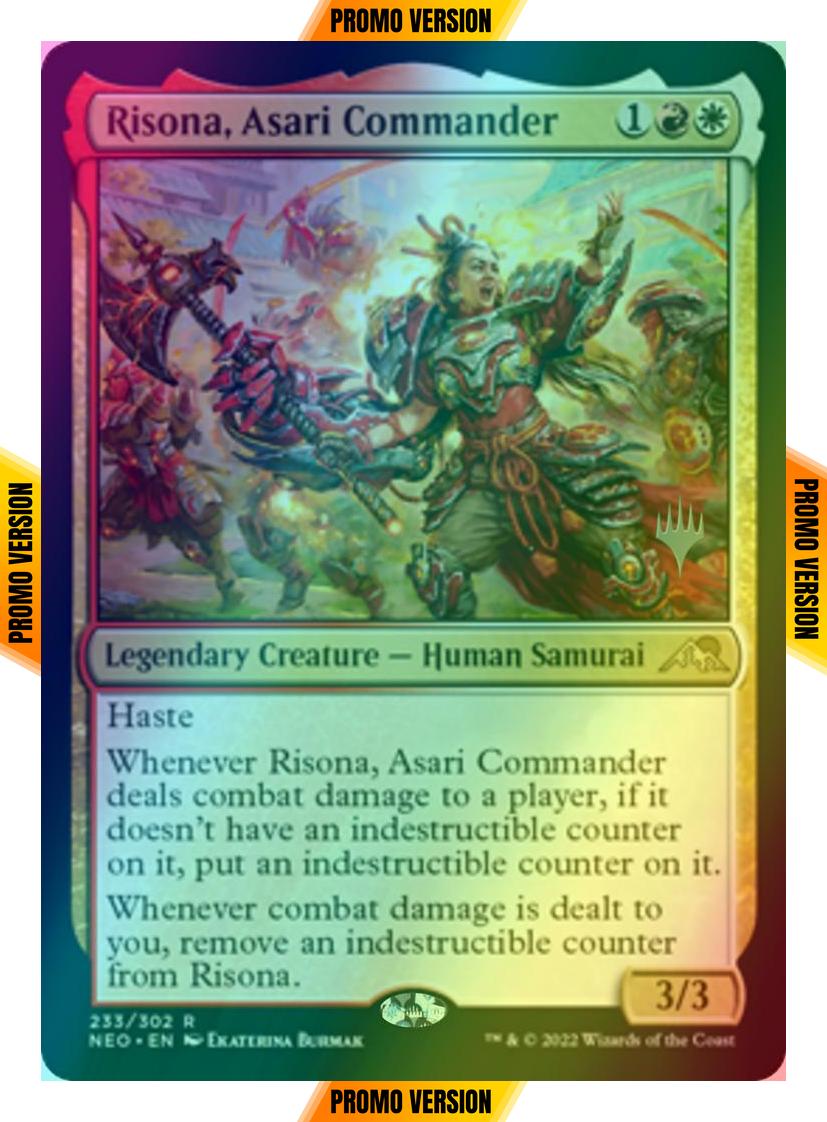 Risona, Asari Commander [Promo Pack] [233p] [Kamigawa: Neon Dynasty: Promos] [Foil]