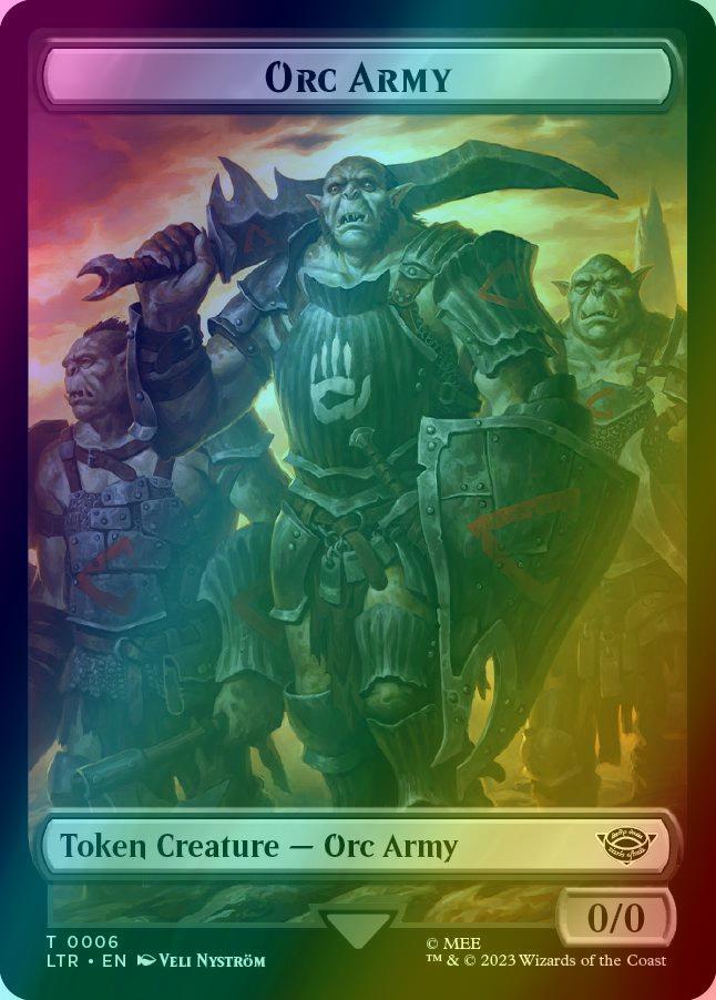 Food Token (10) // Orc Army Token (06) [The Lord of the Rings: Tales of Middle-earth: Tokens] [Foil]