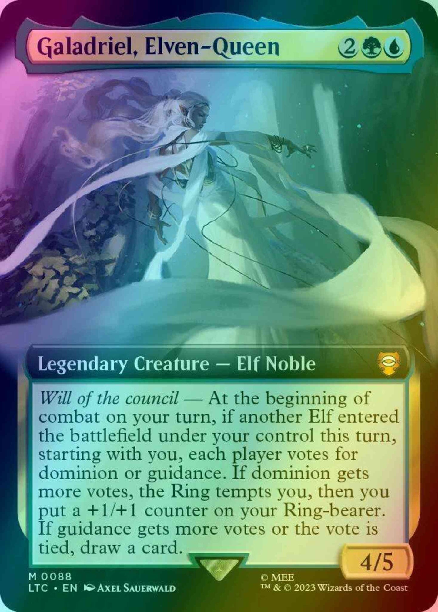 Galadriel, Elven-Queen [88] [Extended Art] [The Lord of the Rings: Tales of Middle-earth: Commander] [Foil]