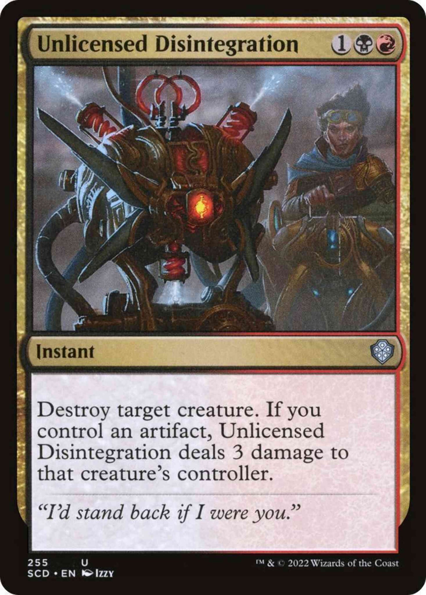 Unlicensed Disintegration [255] [Starter Commander Decks] [Non-Foil]