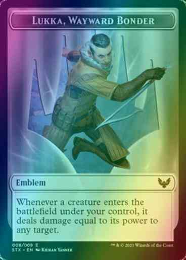 Fractal Token (03) // Lukka, Wayward Bonder Emblem (08) [Strixhaven School of Mages Tokens] [Foil]