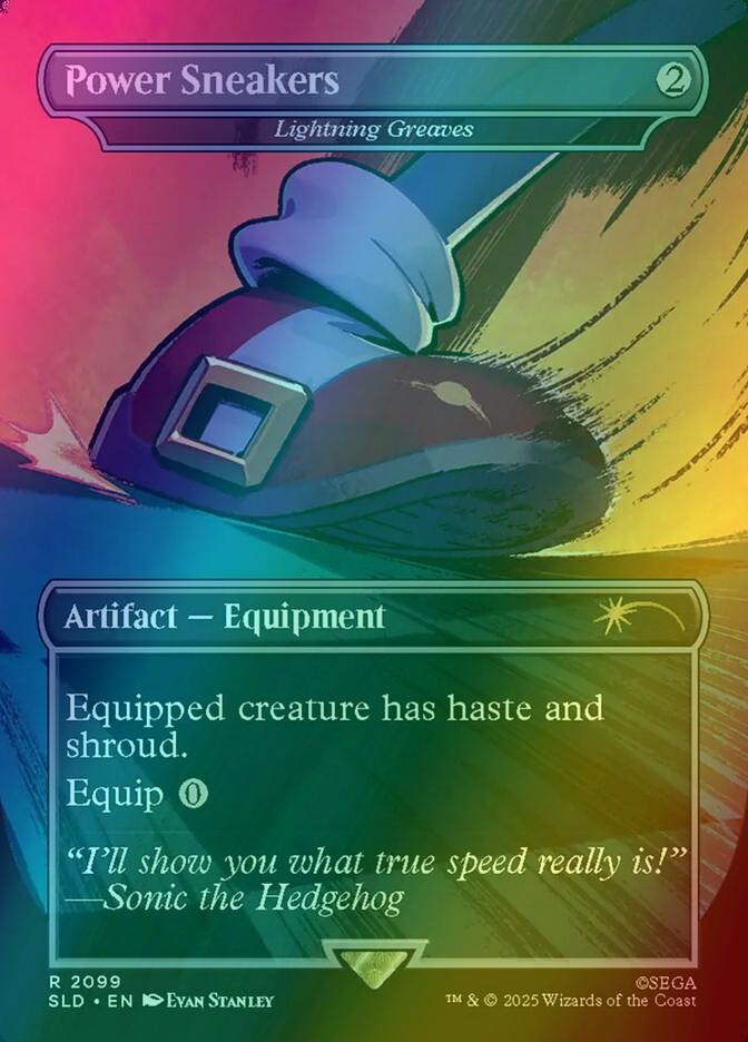 Power Sneakers - Lightning Greaves [2099] [Borderless] [Secret Lair X Sonic: Turbo Gear] [Secret Lair Drop] [Foil]
