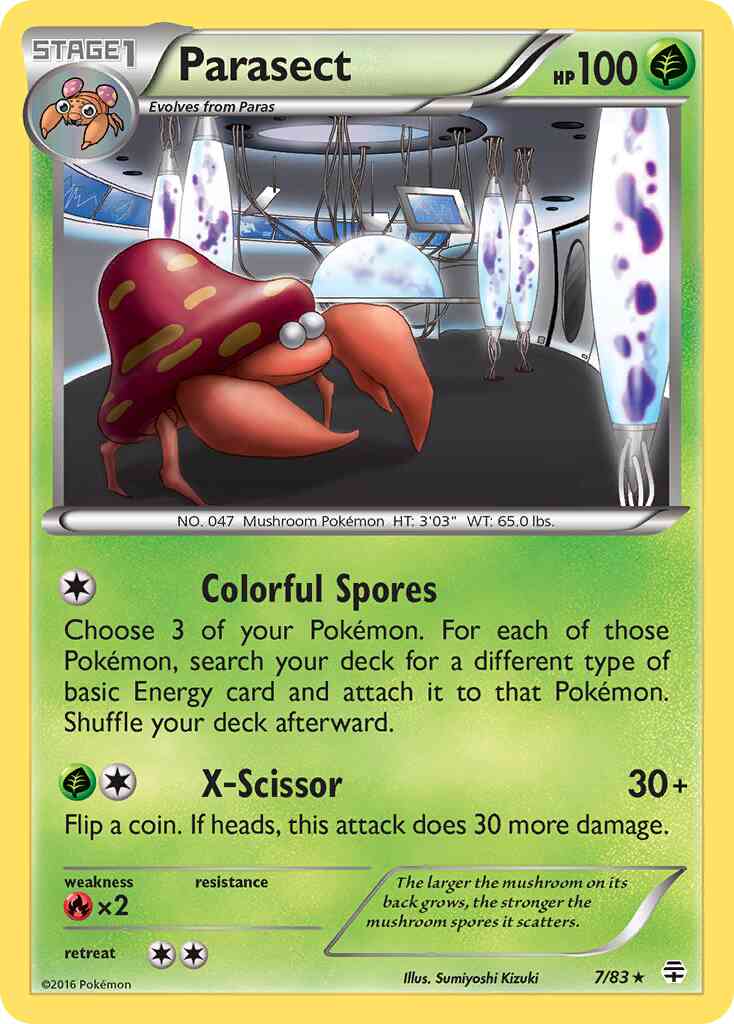 Parasect - 7/83 - Rare [g1-7] [Reverse Holo]